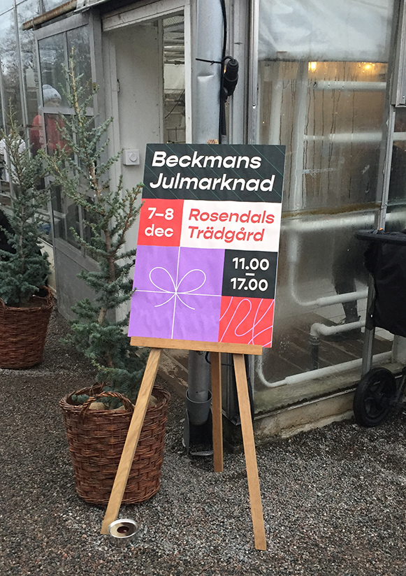 Beckmans Julmarknad 2019 Affisch Rosendals Trädgård